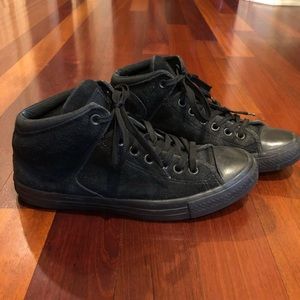 Black Suede High Top Converse